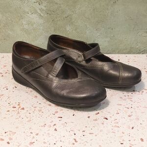 Wolky | Metallic Pewter Z Strap Mary Jane Comfort Support |  Passion | EU 40